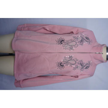 Knitted embroidered women's coat